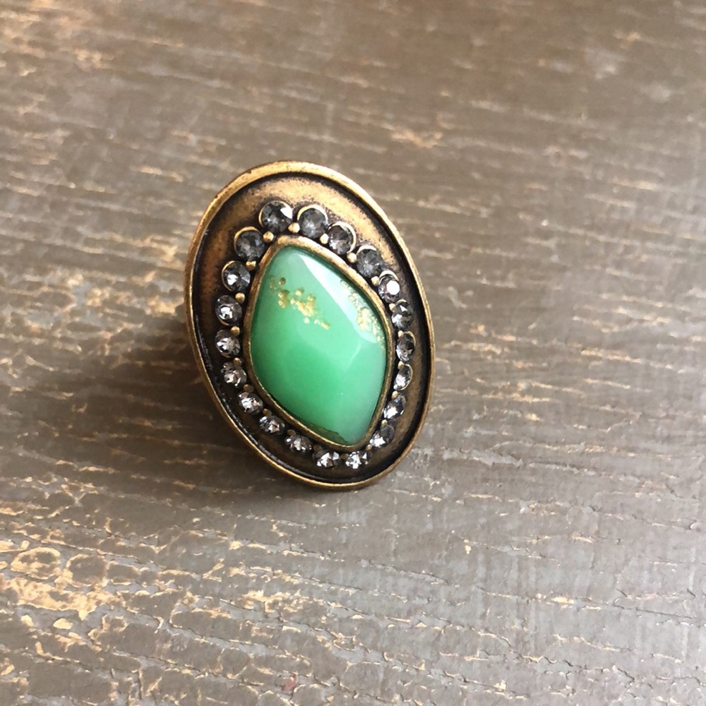 Silpada botanical ring 7 turquoise green color